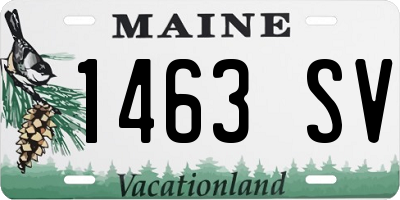 ME license plate 1463SV