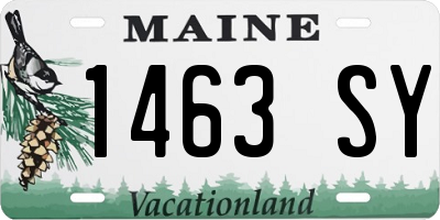 ME license plate 1463SY