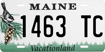 ME license plate 1463TC