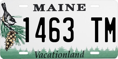 ME license plate 1463TM