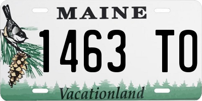 ME license plate 1463TO