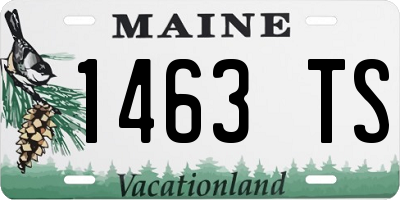 ME license plate 1463TS