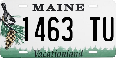 ME license plate 1463TU