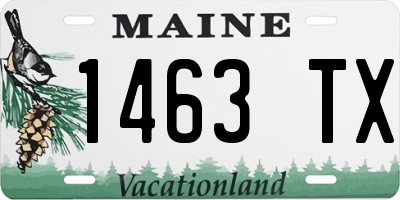 ME license plate 1463TX