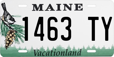 ME license plate 1463TY