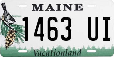 ME license plate 1463UI