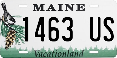 ME license plate 1463US