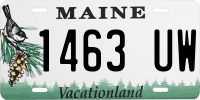 ME license plate 1463UW