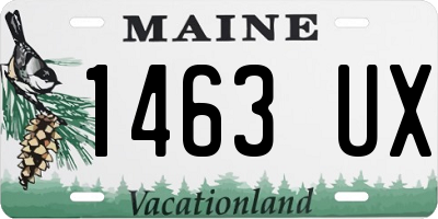 ME license plate 1463UX