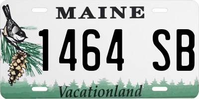 ME license plate 1464SB