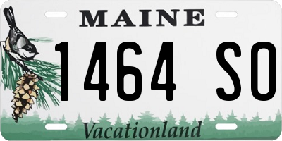 ME license plate 1464SO