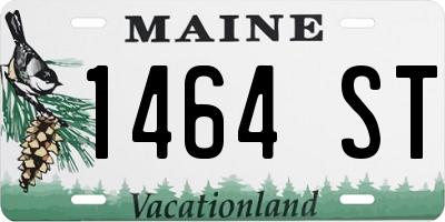 ME license plate 1464ST