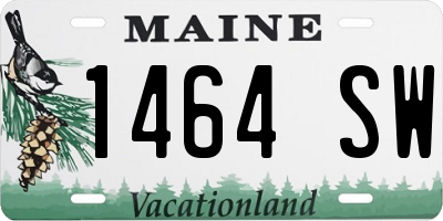 ME license plate 1464SW