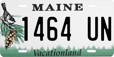 ME license plate 1464UN