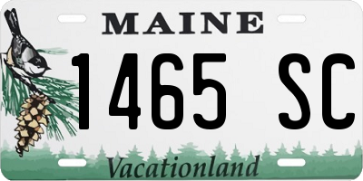 ME license plate 1465SC