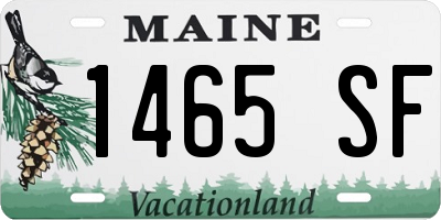 ME license plate 1465SF