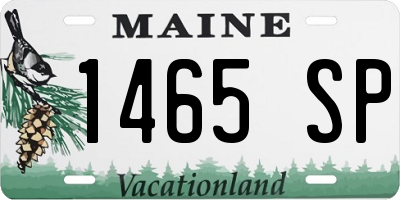ME license plate 1465SP