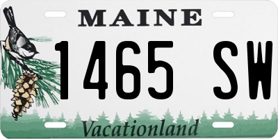 ME license plate 1465SW