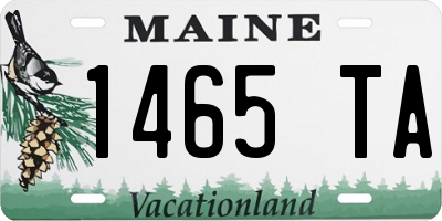 ME license plate 1465TA