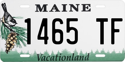ME license plate 1465TF
