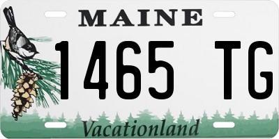 ME license plate 1465TG