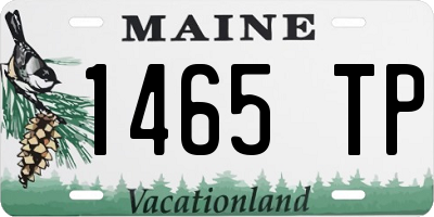 ME license plate 1465TP