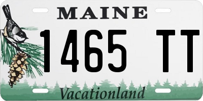 ME license plate 1465TT