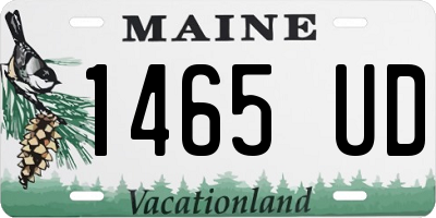 ME license plate 1465UD