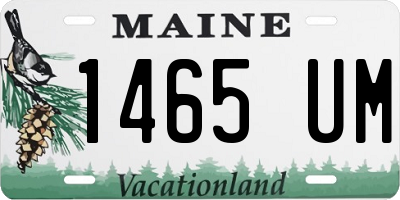 ME license plate 1465UM