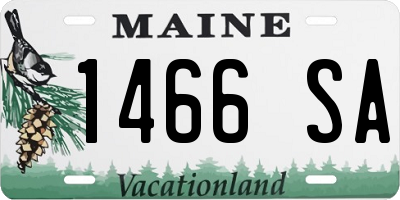 ME license plate 1466SA