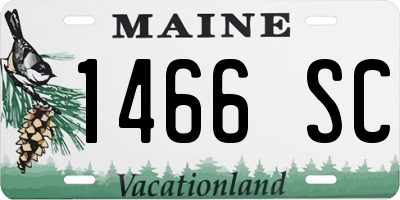 ME license plate 1466SC