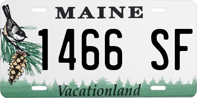 ME license plate 1466SF