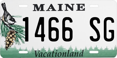 ME license plate 1466SG