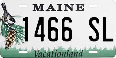 ME license plate 1466SL