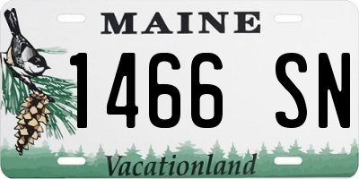 ME license plate 1466SN