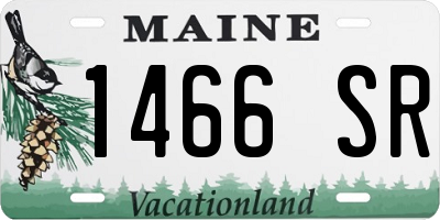 ME license plate 1466SR