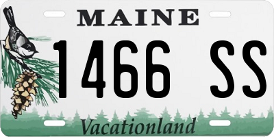 ME license plate 1466SS