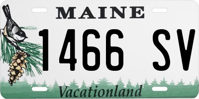 ME license plate 1466SV