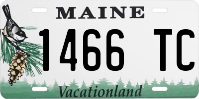 ME license plate 1466TC