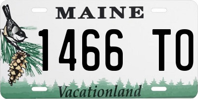 ME license plate 1466TO
