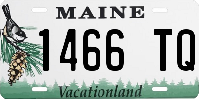 ME license plate 1466TQ