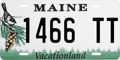 ME license plate 1466TT