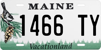 ME license plate 1466TY