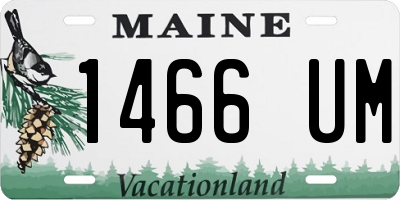 ME license plate 1466UM