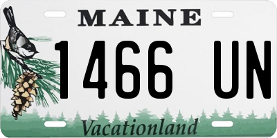 ME license plate 1466UN
