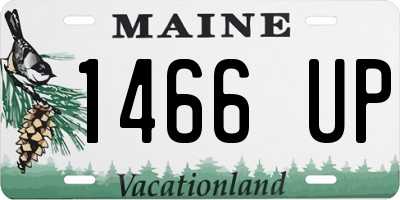 ME license plate 1466UP