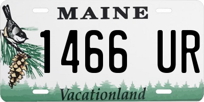 ME license plate 1466UR