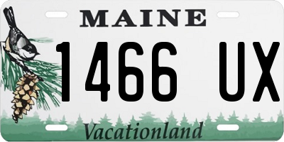 ME license plate 1466UX