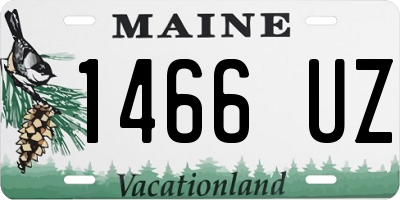 ME license plate 1466UZ