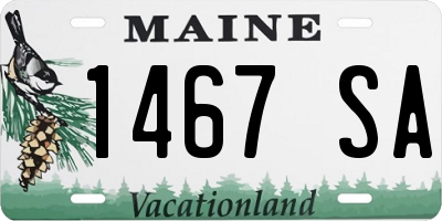 ME license plate 1467SA